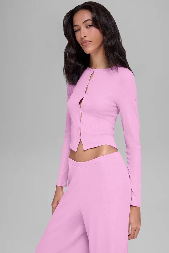 Dreamlight langermet topp – Candy Heart Pink