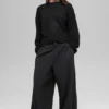 Dreamscape-bukse med High-Waist (kort) – svart