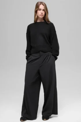 Dreamscape-bukse med High-Waist (kort) – svart