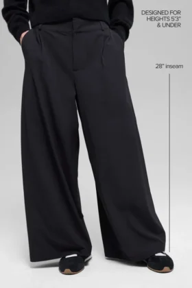 Dreamscape-bukse med High-Waist (kort) – svart