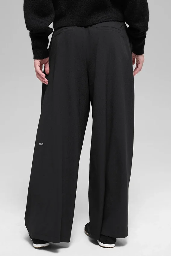 Dreamscape-bukse med High-Waist (kort) – svart