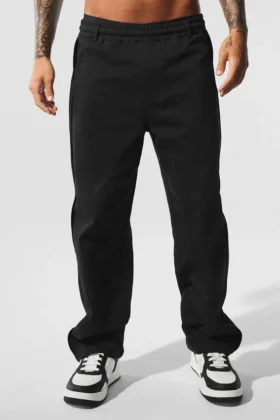 Edition Sueded Straight Leg Bukser – svart