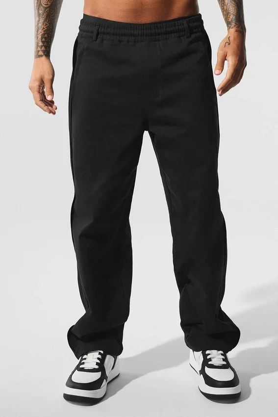Edition Sueded Straight Leg Bukser – svart