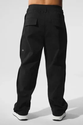 Edition Sueded Straight Leg Bukser – svart