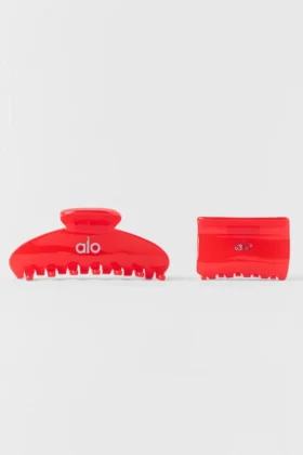 Effortless Claw Clip (2-pakning) – Bright Red