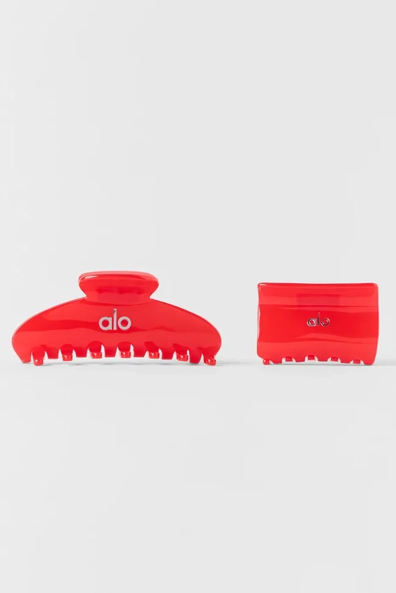 Effortless Claw Clip (2-pakning) – Bright Red