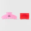Effortless Claw Clip (2-pakning) – Candy Heart Pink/Knallrød
