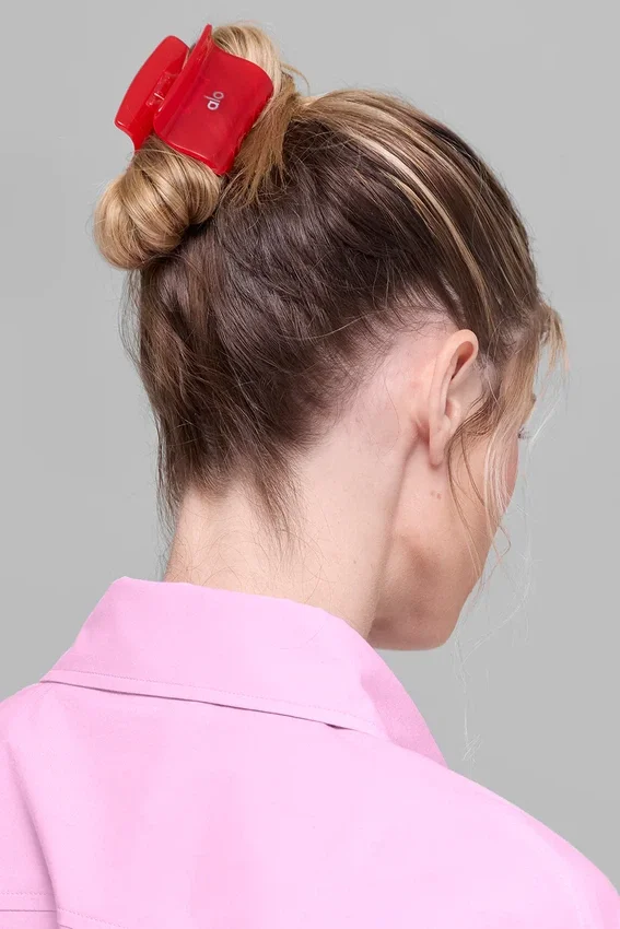 Effortless Claw Clip (2-pakning) – Candy Heart Pink/Knallrød