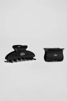 Effortless Claw Clip (2-pakning) – Svart