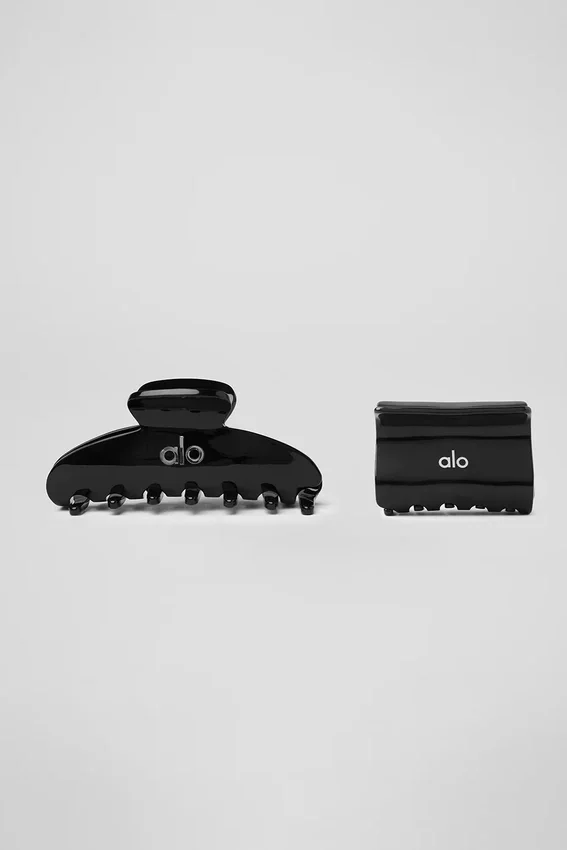 Effortless Claw Clip (2-pakning) – Svart