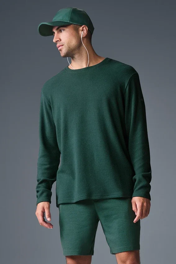 Elevate Waffle langermet genser – Winter Ivy