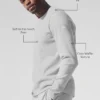 Elevate Waffle langermet T-skjorte – Athletic Heather Grey