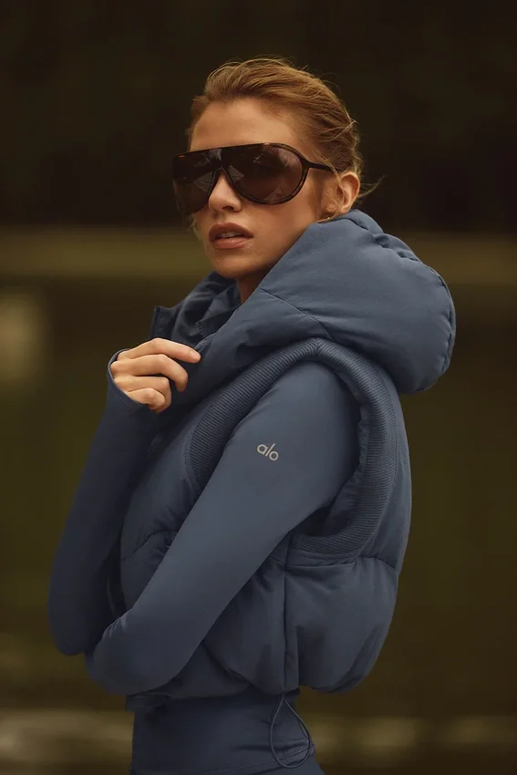 Fast Lane puffer-vest – Bluestone