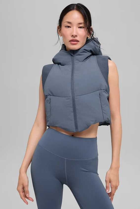 Fast Lane puffer-vest – Bluestone