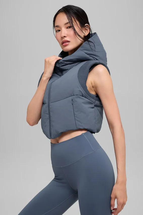 Fast Lane puffer-vest – Bluestone
