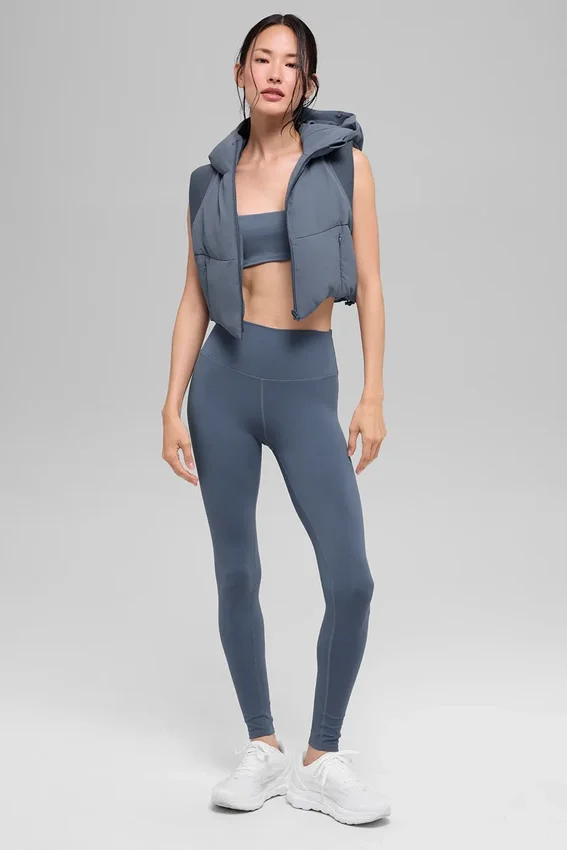 Fast Lane puffer-vest – Bluestone