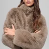 Faux Fur Allure-jakke – Oat