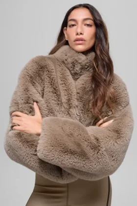 Faux Fur Allure-jakke – Oat