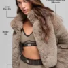 Faux Fur Allure-jakke – Oat