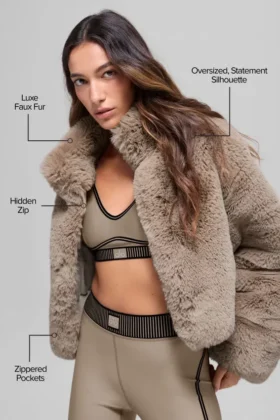 Faux Fur Allure-jakke – Oat