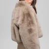 Faux Fur Allure-jakke – Oat