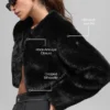 Faux Fur Chic kort jakke – svart