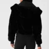 Faux Fur Foxy-jakke – svart