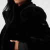 Faux Fur Foxy-jakke – svart