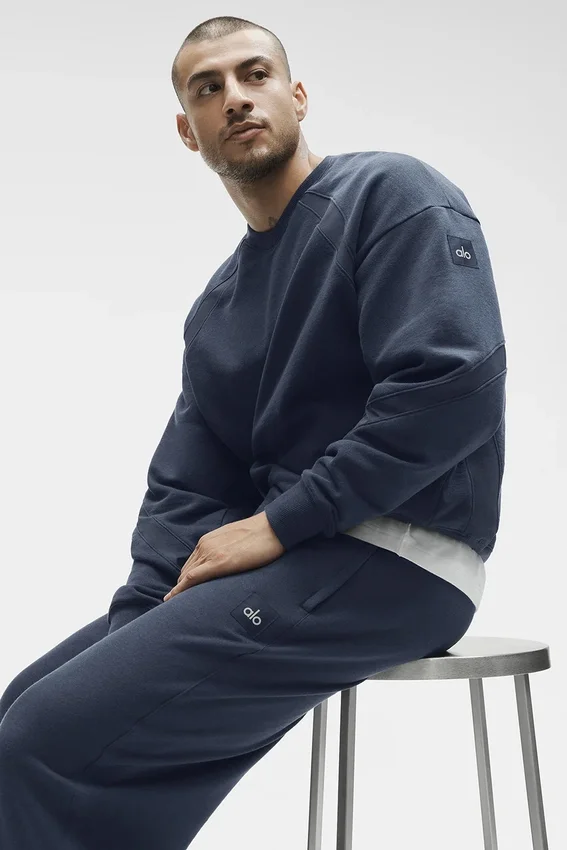 Field-genser med rund hals – Navy