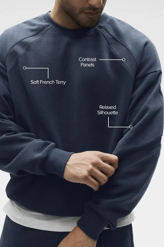 Field-genser med rund hals – Navy