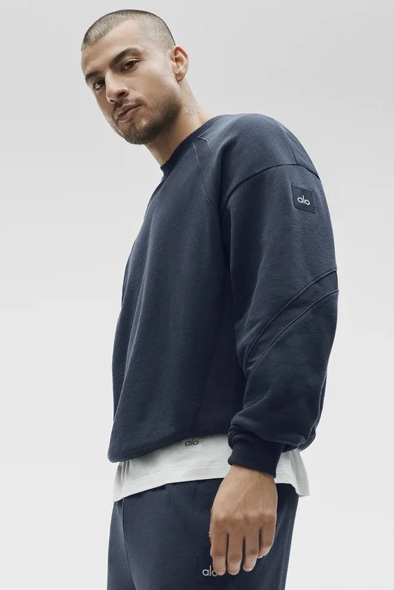 Field-genser med rund hals – Navy