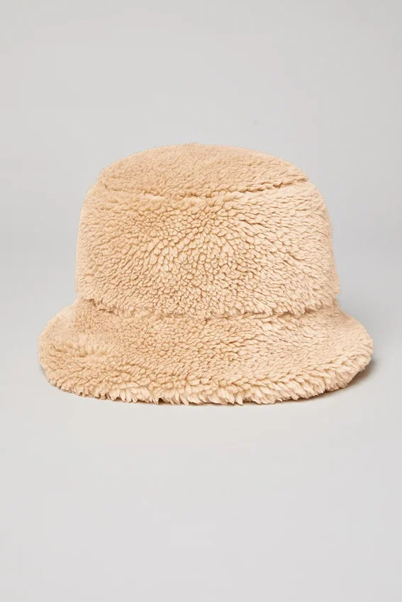 Foxy Sherpa-bøttehatt – kamel