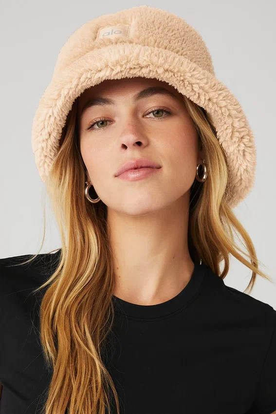 Foxy Sherpa-bøttehatt – kamel