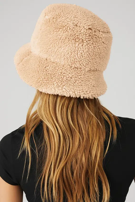 Foxy Sherpa-bøttehatt – kamel