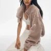Foxy Sherpa-jakke – Chai Latte