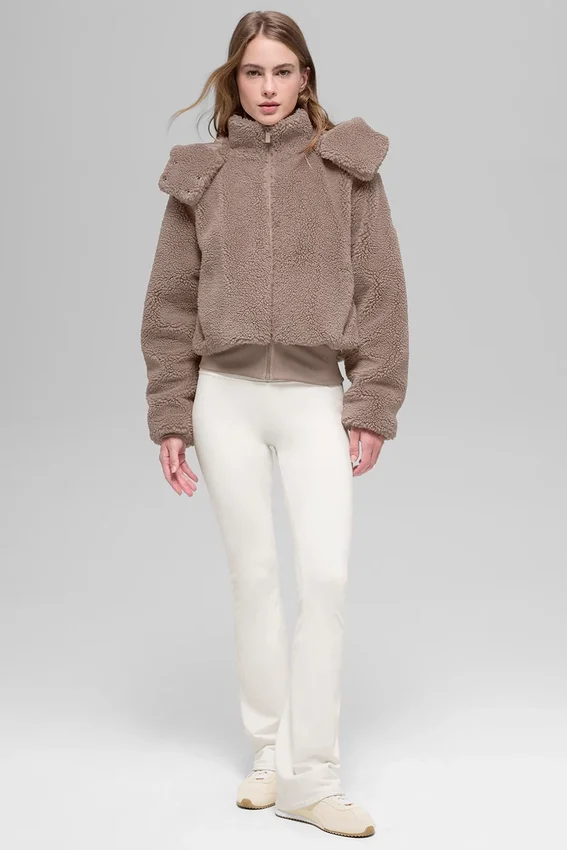 Foxy Sherpa-jakke – Chai Latte