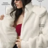 Foxy Sherpa-jakke – elfenben