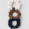 Fresh Mini-hårstrikk 3-pakning – solkysset brun/elfenben/marineblå