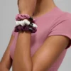 Fresh Mini Scrunchie 3-pakning – Burgunder/rosa villrose/elfenben