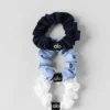 Fresh Mini Scrunchie 3-pakning – Lys Provence-blå/Marineblå/Hvit