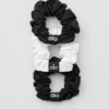 Fresh Mini-scrunchie (3-pakning) – svart/hvit
