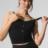Gjennomsiktig kashmir-tanktop – svart
