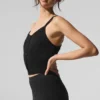 Gjennomsiktig kashmir-tanktop – svart