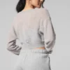 Gjennomsiktig kort kashmir-cardigan – Athletic Heather Grey