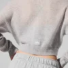 Gjennomsiktig kort kashmir-cardigan – Athletic Heather Grey