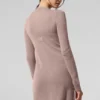 Gjennomsiktig lang kashmir-cardigan – taupe
