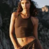 Goddess Ribbed Go-To Singleter – Espresso