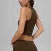Goddess Ribbed Go-To Singleter – Espresso