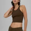 Goddess Ribbed Go-To Singleter – Espresso