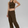 Goddess Ribbed Go-To Singleter – Espresso